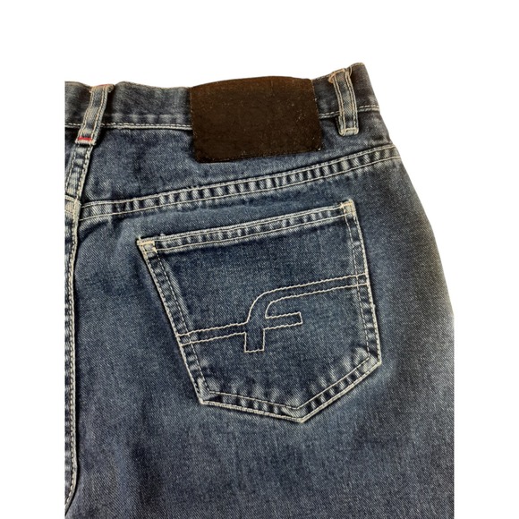 Vintage Fubu The Collection Women's Dark Wash Cropped Capri Denim Jeans 11/12 - Picture 5 of 8